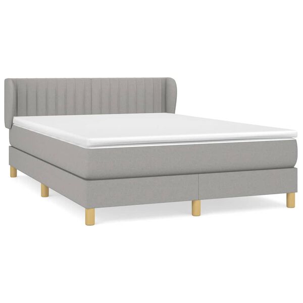 vidaXL &Kappa;&rho;&epsilon;&beta;ά&tau;&iota; Boxspring &mu;&epsilon; &Sigma;&tau;&rho;ώ&mu;&alpha; &Alpha;&nu;&omicron;&iota;&chi;&tau;ό &Gamma;&kappa;&rho;&iota; 140x190 &epsilon;&kappa;. &Upsilon;&phi;&alpha;&sigma;&mu;ά&tau;&iota;&nu;&omicron;