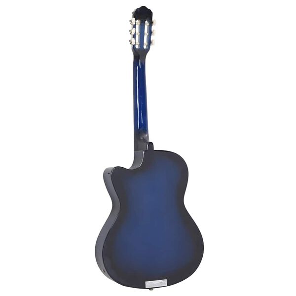 vidaXL Κιθάρα Western Classical Cutaway Μπλε με Ισοσταθμιτή 6 Χορδές