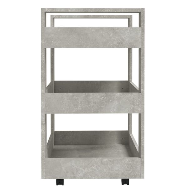vidaXL Τρόλεϊ Κουζίνας Γκρι Σκυρ. 60x45x80 εκ. από Επεξεργασμένο Ξύλο