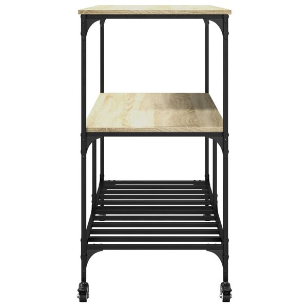 vidaXL Τρόλεϊ Κουζίνας Sonoma Δρυς 100x50x95 εκ. Επεξεργασμένο Ξύλο