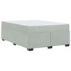 vidaXL Σκελετός κρεβατιού με στρώμα Ανοιχτό γκρι 140 x 200 cm Βελούδο