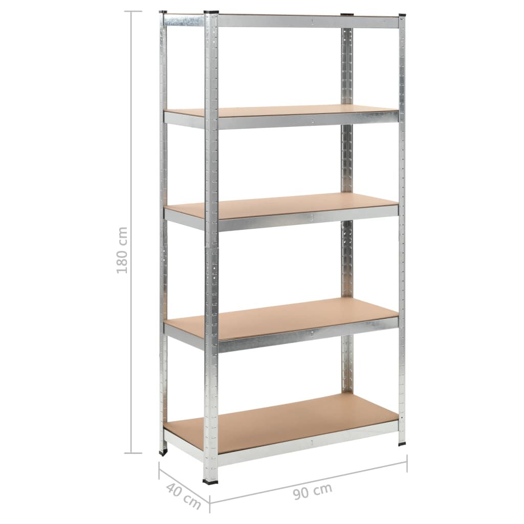 vidaXL Ραφιέρες Αποθήκευσης 2 τεμ. 90 x 40 x 180 εκ. από MDF