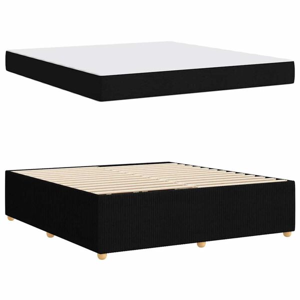 vidaXL Σκελετός Κρεβατιού Άλλο Μαύρο 180 x 200 cm ύφασμα