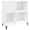 vidaXL Δισκοθήκη Λευκή 84,5 x 38 x 89 εκ. από Επεξεργασμένο Ξύλο