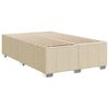 vidaXL Κρεβάτι Boxspring με Στρώμα Κρεμ 120x190 εκ. Υφασμάτινο