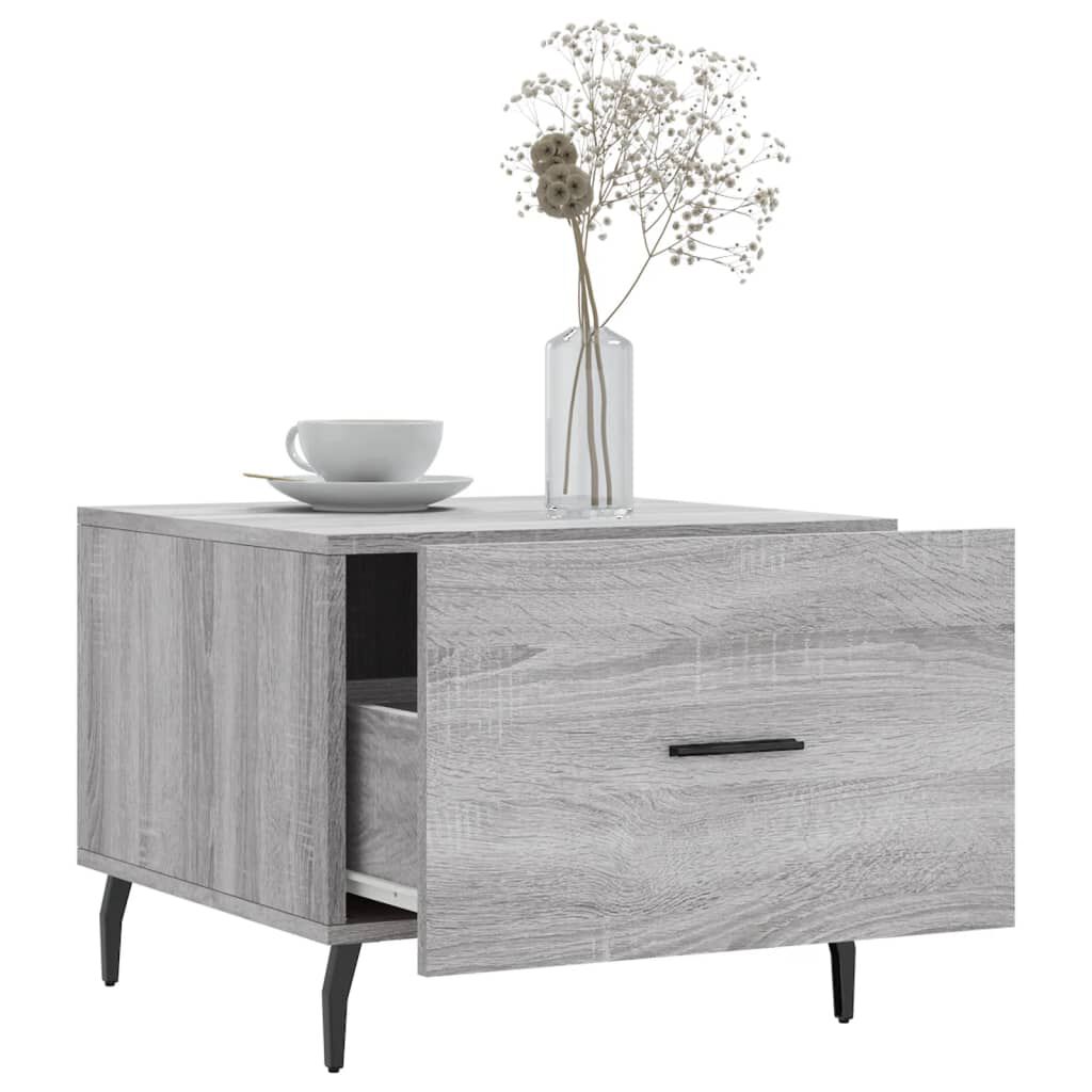 vidaXL Τραπεζάκι Σαλονιού Γκρι Sonoma 50x50x40 εκ. Επεξεργασμένο Ξύλο