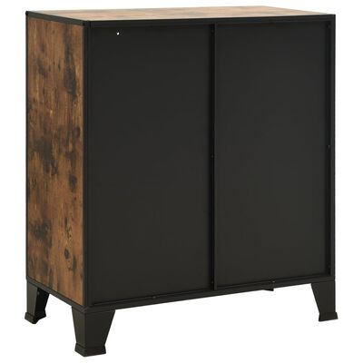 vidaXL Ντουλάπι Αποθήκευσης Ρουστίκ Καφέ 72x36x82 εκ. Μέταλλο / MDF