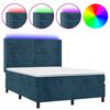vidaXL &Kappa;&rho;&epsilon;&beta;ά&tau;&iota; Boxspring &mu;&epsilon; &Sigma;&tau;&rho;ώ&mu;&alpha; & LED &Sigma;&kappa;. &Mu;&pi;&lambda;&epsilon; 140x190&epsilon;&kappa;. &Beta;&epsilon;&lambda;&omicron;ύ&delta;&iota;&nu;&omicron;