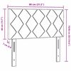 vidaXL LED Κεφαλάρι με φώτα λωρίδας LED Σκούρο γκρι 80 cm Βελούδο
