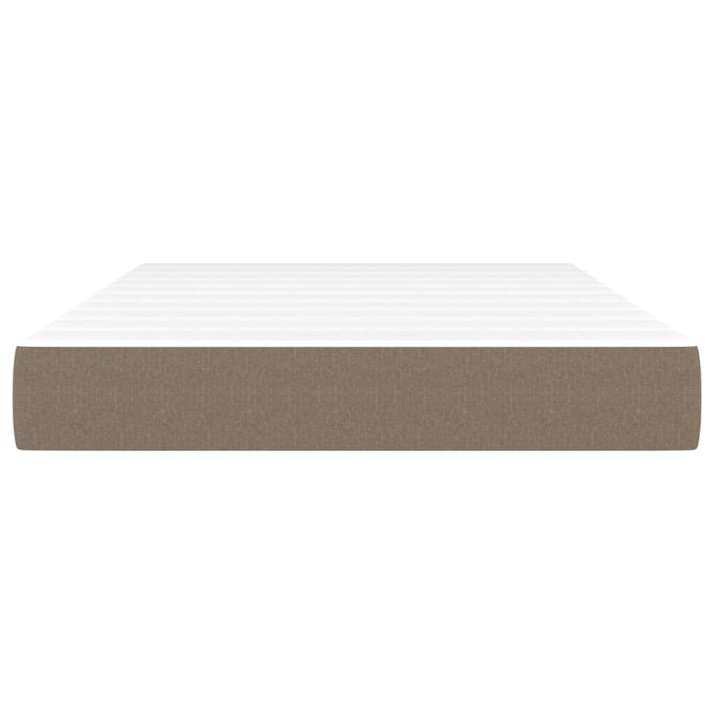 vidaXL Στρώμα με Pocket Springs Taupe 120x200x20 εκ. Υφασμάτινο