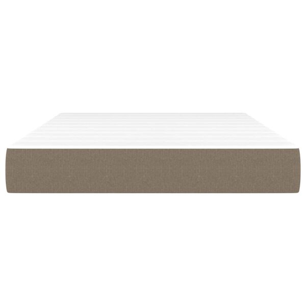 vidaXL Στρώμα με Pocket Springs Taupe 120x200x20 εκ. Υφασμάτινο