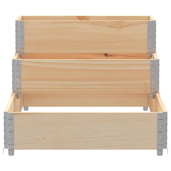 vidaXL Ζαρντινιέρα Υπερυψωμένη 3 Επιπέδων 120x80 εκ. Μασίφ Ξύλο Πεύκου