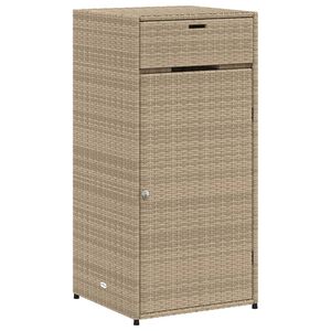 vidaXL Ντουλάπι Αποθήκευσης Κήπου Beige 55x55x111 εκ. Συνθετικό Ρατάν