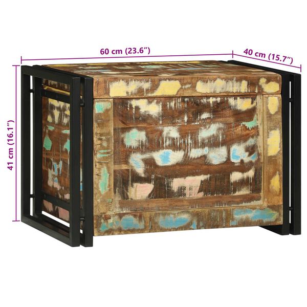 vidaXL Κιβώτιο Αποθήκευσης 60 x 40 x 41 εκ. από Μασίφ Ανακυκλωμένο Ξύλο