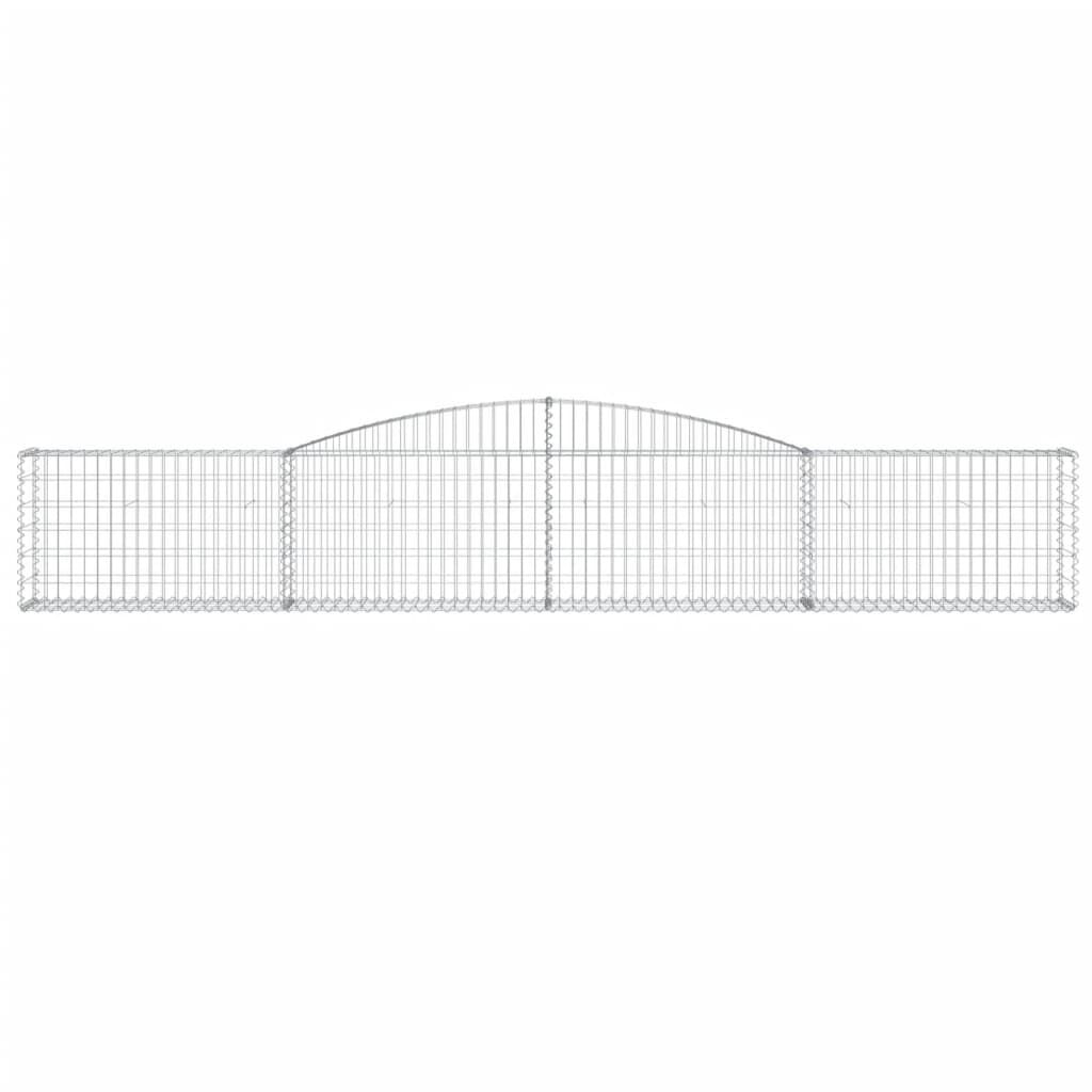 vidaXL Συρματοκιβώτια Τοξωτά 8 τεμ. 400x30x60/80 εκ. Γαλβαν. Ατσάλι