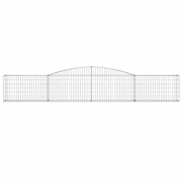 vidaXL Συρματοκιβώτια Τοξωτά 8 τεμ. 400x30x60/80 εκ. Γαλβαν. Ατσάλι