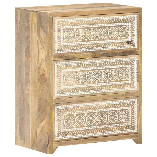 vidaXL Συρταριέρα 60 x 35 x 75 εκ. από Μασίφ Ξύλο Μάνγκο