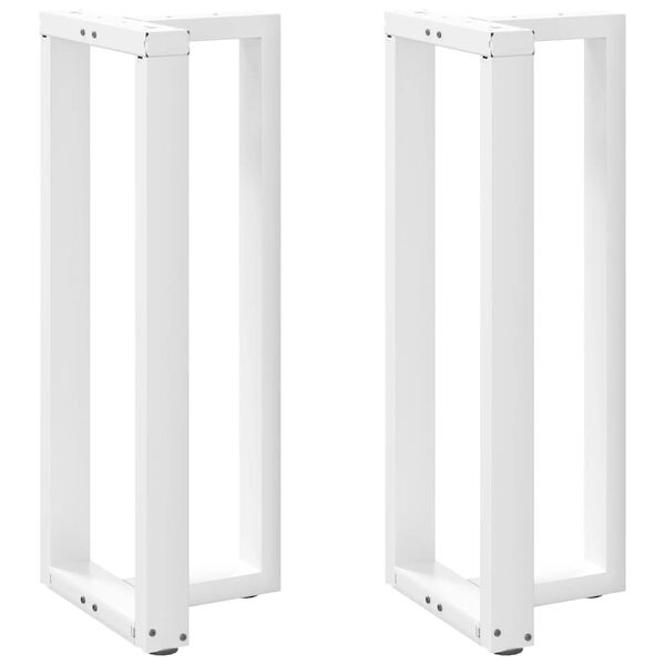 vidaXL Πόδια Τραπεζιού Μπαρ σε Σχήμα Τ, 2 τεμ. Λευκά 50x35x(100-101) εκ. Ατσάλι