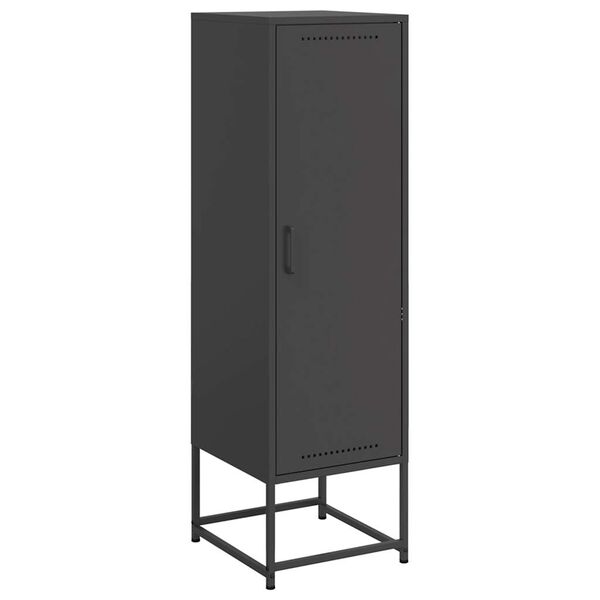 vidaXL Μπουφές Μαύρος 36x39x123 εκ. από Ατσάλι