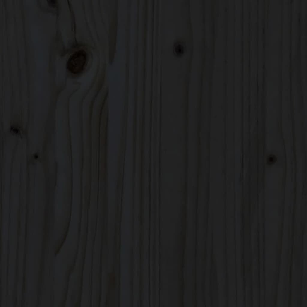 vidaXL Κρεβάτι Σκύλου Schwarz 75,5x55,5x28 εκ. από Μασίφ Ξύλο Πεύκου