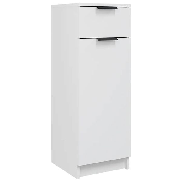 vidaXL Ντουλάπι Μπάνιου Λευκό 32 x 34 x 90 εκ. Επεξεργασμένο Ξύλο