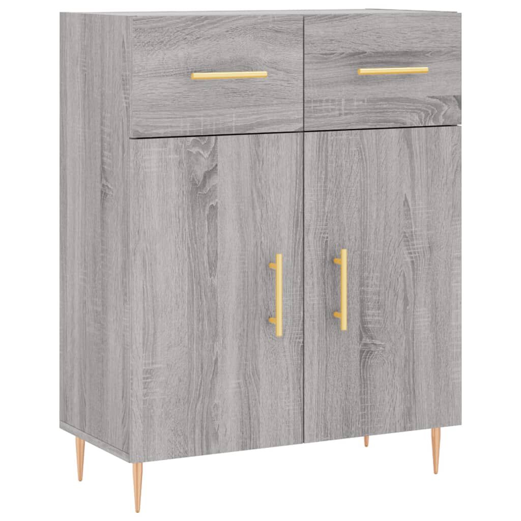 vidaXL Ντουλάπι Γκρι Sonoma 69,5 x 34 x 180 εκ. Επεξεργασμένο Ξύλο