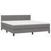 vidaXL &Kappa;&rho;&epsilon;&beta;ά&tau;&iota; Boxspring &mu;&epsilon; &Sigma;&tau;&rho;ώ&mu;&alpha; & LED &Sigma;&kappa;.&Gamma;&kappa;&rho;&iota; 180x200 &epsilon;&kappa; &Upsilon;&phi;&alpha;&sigma;&mu;ά&tau;&iota;&nu;&omicron;