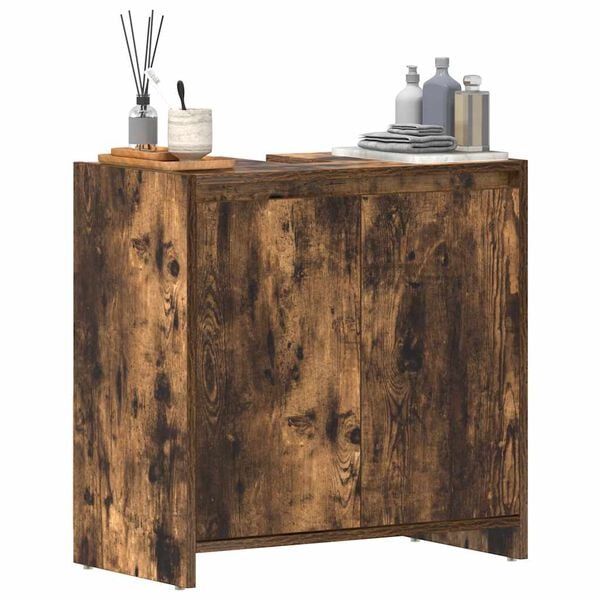 vidaXL Ντουλάπι Μπάνιου Καπνιστή Δρυς 60x33x61 εκ. Επεξεργασμένο Ξύλο