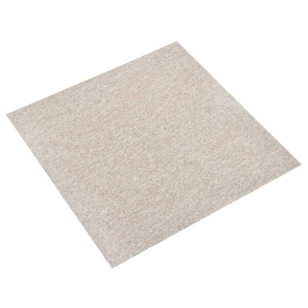 vidaXL Μοκέτα Πλακάκι 20 τεμ. Ανοιχτό Μπεζ 5 μ² 50x50 εκ.