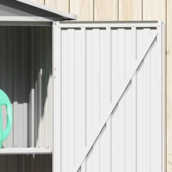 vidaXL Αποθήκη Κήπου Γκρι 116x45x175 εκ. από Γαλβανισμένο Ατσάλι