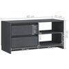 vidaXL Έπιπλο Τηλεόρασης Γκρι 80 x 31 x 39 εκ. από Μασίφ Ξύλο Πεύκου