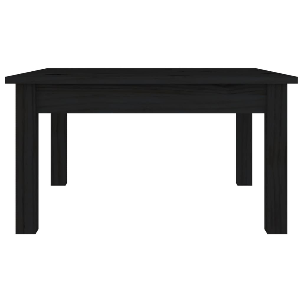 vidaXL Τραπεζάκι Σαλονιού Μαύρο 55 x 55 x 30 εκ. από Μασίφ Ξύλο Πεύκου