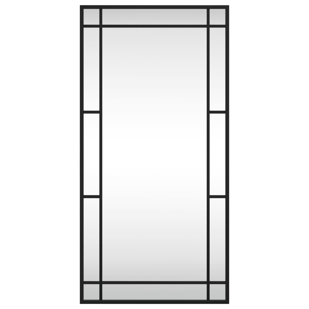 vidaXL Καθρέφτης Ορθογώνιος Μαύρος 40 x 80 εκ. από Σίδερο