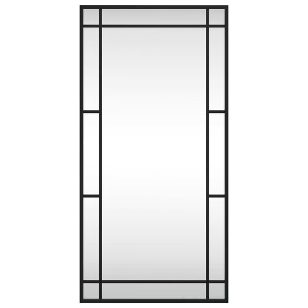 vidaXL Καθρέφτης Ορθογώνιος Μαύρος 40 x 80 εκ. από Σίδερο