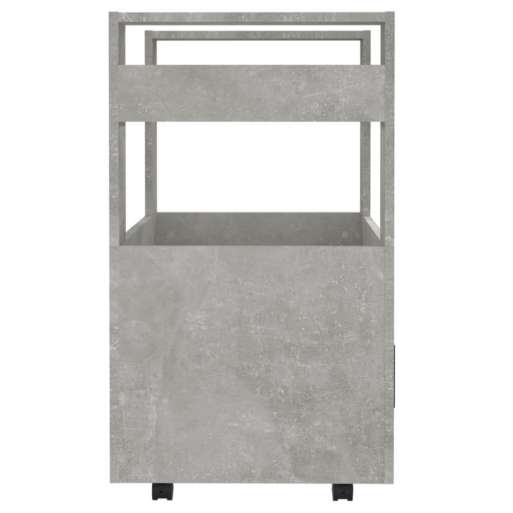 vidaXL Τρόλεϊ Κουζίνας Γκρι Σκυρ. 60x45x80 εκ. από Επεξεργασμένο Ξύλο