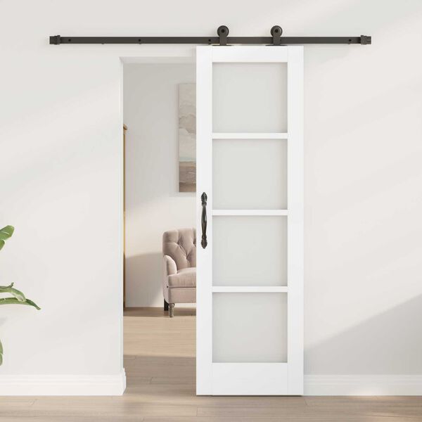 vidaXL Συρόμενη Πόρτα ORKDAL Λευκό 61 x 198.5 εκ. Ξύλο και μέταλλο