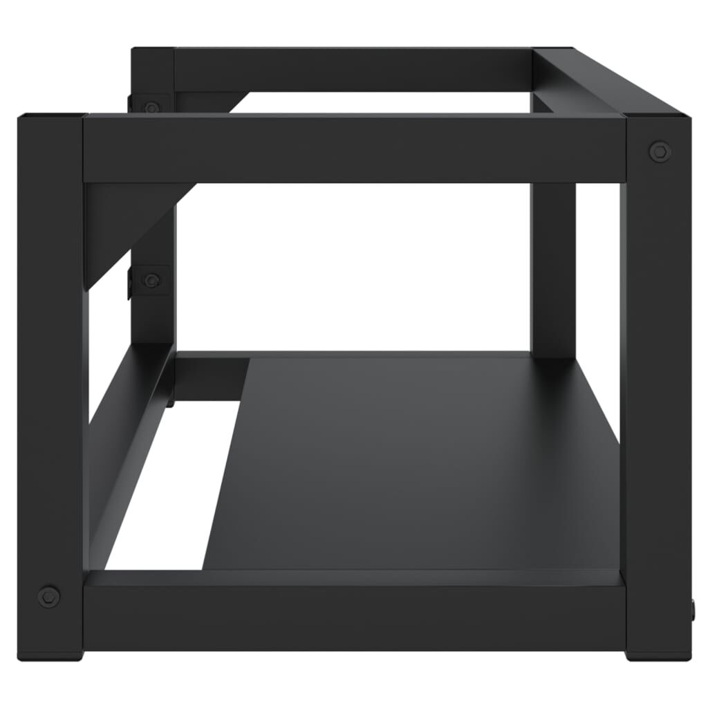 vidaXL Έπιπλο Μπάνιου Επιτοίχιο Μαύρο 79 x 38 x 31 εκ. Σιδερένιο