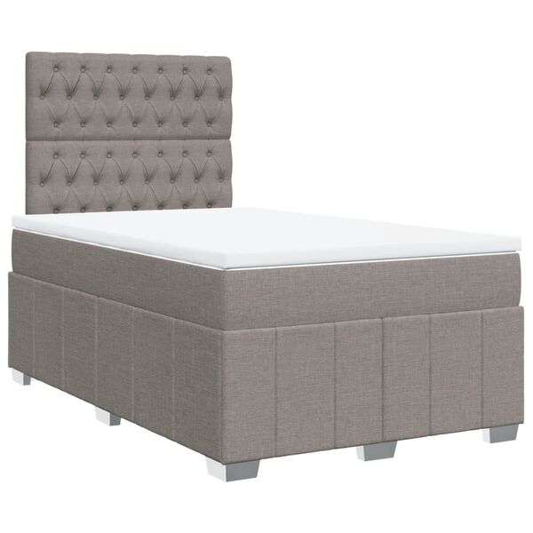 vidaXL &Kappa;&rho;&epsilon;&beta;ά&tau;&iota; Boxspring &mu;&epsilon; &Sigma;&tau;&rho;ώ&mu;&alpha; Taupe 120x200 &epsilon;&kappa;. &Upsilon;&phi;&alpha;&sigma;&mu;ά&tau;&iota;&nu;&omicron;
