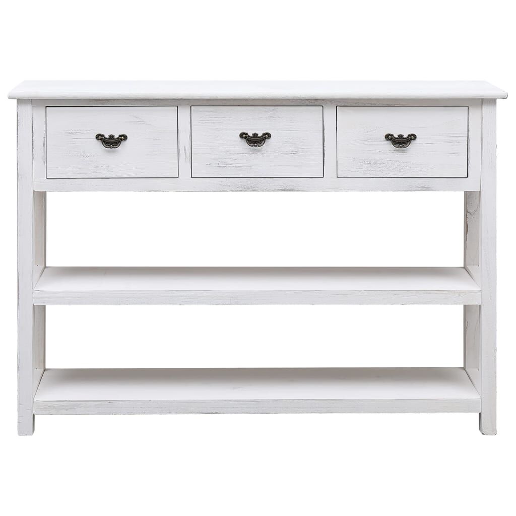 vidaXL Μπουφές Αντικέ Λευκός 108 x 30 x 76 εκ. Μασίφ Ξύλο Παυλώνιας