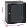 vidaXL Καμπίνα Δικτύου Επιτοίχια 12U 19'' IP20 53x40x60 εκ.