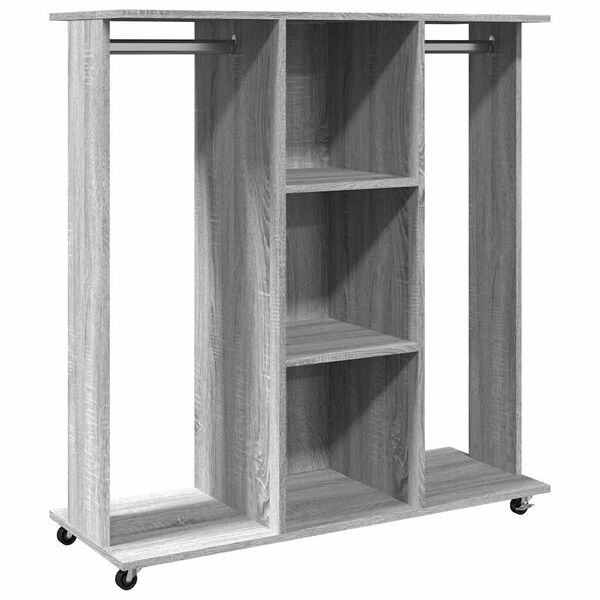 vidaXL Ντουλάπα με Ροδάκια Γκρι Sonoma 102x38x110 εκ. από Επεξ. Ξύλο