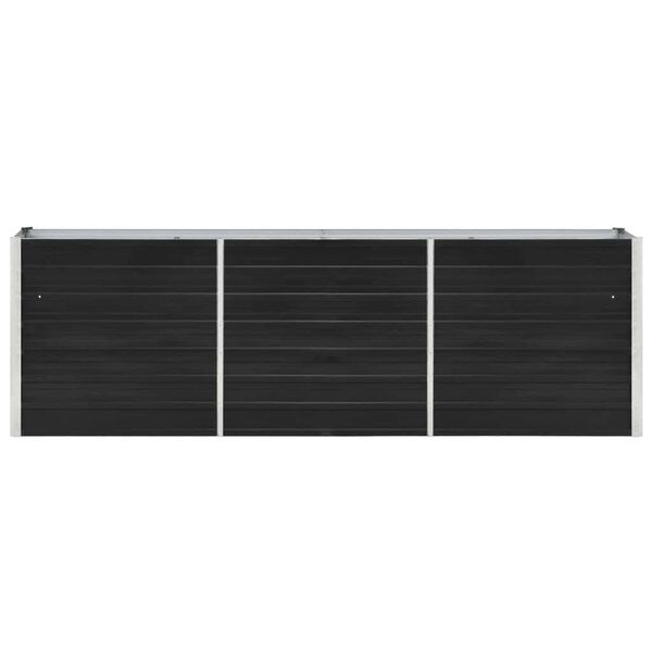vidaXL Ζαρντινιέρα Υπερυψωμένη Ανθρακί 240x40x77 εκ. Γαλβαν. Χάλυβας