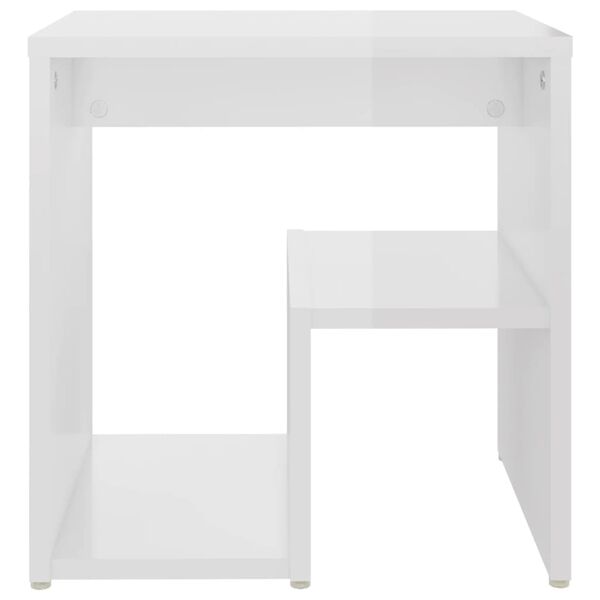 vidaXL Κομοδίνα 2 τεμ. Γυαλιστερό Λευκό 40x30x40 εκ. από Επεξ. Ξύλο