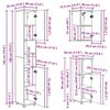 vidaXL Σετ Επίπλων Μπάνιου με ράφι 5 pcs Γκρι sonoma 30 x 35 x 192 εκ.