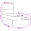 vidaXL Κρεβάτι Boxspring Στρώμα&LED Καπουτσίνο 80x200 εκ. Συνθ. Δέρμα