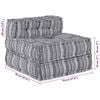 vidaXL Μαξιλάρι 3 pcs Ανοιχτό γκρι 70 x 70 x 54 εκ Πολυεστέρας