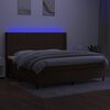 vidaXL &Kappa;&rho;&epsilon;&beta;ά&tau;&iota; Boxspring &mu;&epsilon; &Sigma;&tau;&rho;ώ&mu;&alpha; & LED &Sigma;&kappa;.&Kappa;&alpha;&phi;έ 200x200&epsilon;&kappa;. &Upsilon;&phi;&alpha;&sigma;&mu;ά&tau;&iota;&nu;&omicron;