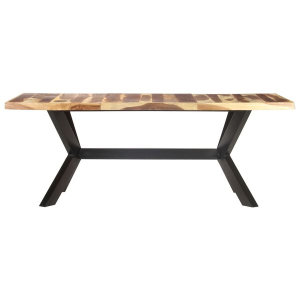 vidaXL Τραπεζαρία 200 x 100 x 75 εκ. Μασίφ Ξύλο & Μελί Φινίρισμα