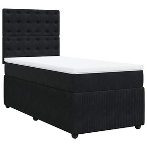 vidaXL &Kappa;&rho;&epsilon;&beta;ά&tau;&iota; Boxspring &mu;&epsilon; &Sigma;&tau;&rho;ώ&mu;&alpha; &Mu;&alpha;ύ&rho;&omicron; 80 x 200 &epsilon;&kappa;. &Beta;&epsilon;&lambda;&omicron;ύ&delta;&iota;&nu;&omicron;