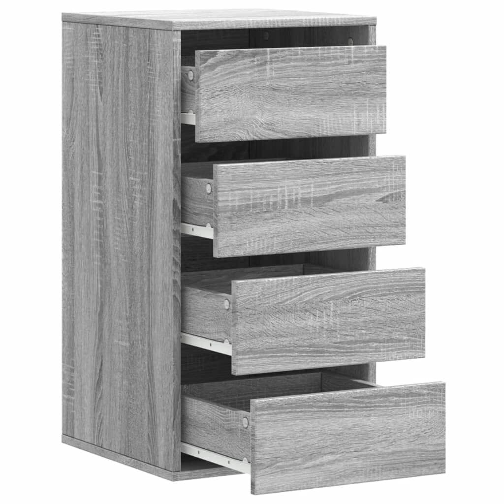 vidaXL Συρταριέρα Γκρι Sonoma 40x41x76 εκ. από Επεξεργ. Ξύλο